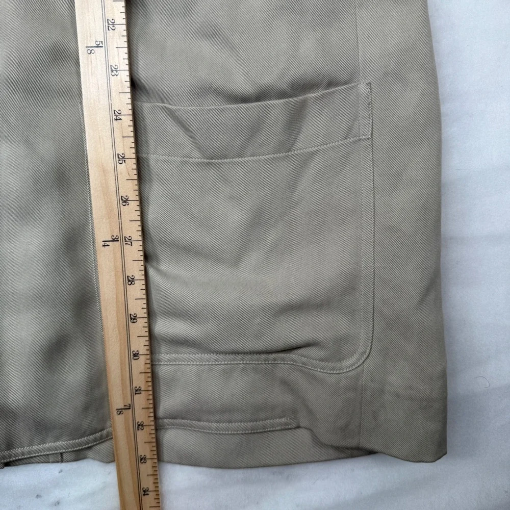 Tommy Bahama 100% Silk Sport Coat Blazer Men's XL Khaki 3 Button Casual